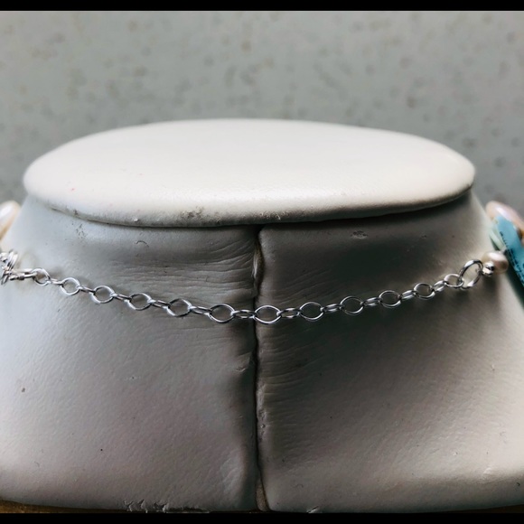 STERLING+ 100% WHITE FRESH WATER PEARL NECKLACE - Picture 6 of 7